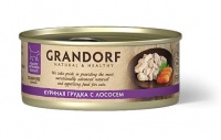 Grandorf консервы для кошек , куриная грудка с лососем - 6 штук по 70 грамм