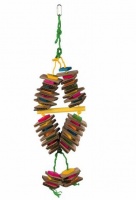 Деревянная игрушка на веревке разноцветная 18 × 35 см