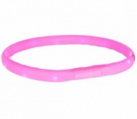 Мигающее кольцо для собак USB, розовый