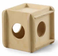 Игрушка-кубик для мелких животных деревянный, 115*100*100мм
