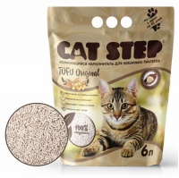 Cat Step Tofu Original наполнитель для кошачьих туалетов растительный комкующийся 2,8 кг