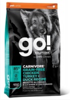 Go! Solutions Dogs Carnivore Grain-Free Chicken Trurkey + Duck Recipe сухой беззерновой корм для взрослых собак: курица, индейка, форель, утка и лосось