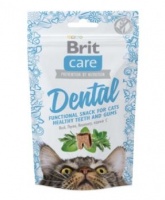 Брит Care лакомство для кошек Dental для очистки зубов 50 гр