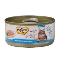 Мнямс консервы для кошек Тунец с креветками в нежном желе 70 гр