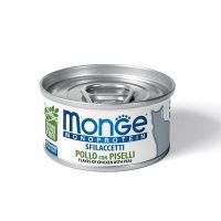 Монж Монопротеин Кэт, монопротеиновые хлопья для кошек из мяса курицы с горошком 80 гр 