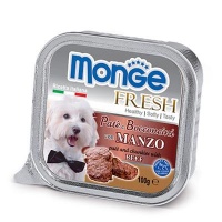 Monge Fresh Line Dog Beef паштет для собак с аппетитными кусочками мяса, говядина 100 гр