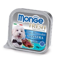 Monge Fresh Line Dog Duck паштет для собак с аппетитными кусочками мяса, утка 100 гр