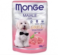 Monge Grill Line Dog Pouch Pork паучи для собак, сочные кусочки свежайшего мяса, приготовленного на гриле, свинина 100 гр