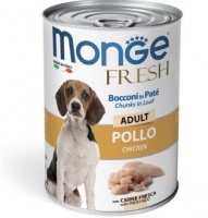 Monge Fresh Line Dog Pate Pollo Chicken паштет для собак мясной рулет курица 400 гр