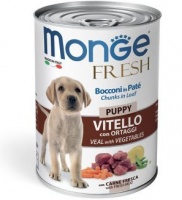 Monge Fresh Line Puppy Pate Veal паштет для щенков мясной рулет телятина 400 гр