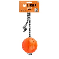 Collar Liker Cord 5,7,9 Лайкер Корд мячик на шнуре для щенков и собак, оранжевый