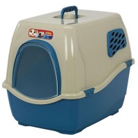 Marchioro BILL 1,2F туалет закрытый для кошек с фильтром, сине-бежевый