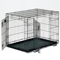 MidWest клетка для щенков и собак Life Stages 2 двери, черная