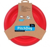 Collar PitchDog ПитчДог игровой летающий диск для аппортировки собак, диаметр 24 см, красный