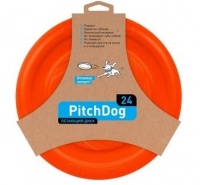 Collar PitchDog ПитчДог игровой летающий диск для аппортировки собак, диаметр 24 см, оранжевый