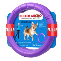 Collar Puller Micro Пуллер Микро, тренировочный снаряд для собак мини пород, диаметр 12,5 см, фиолетовый (2 шт)