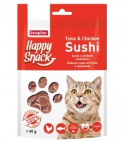 14169 Beaphar Беафар Нежные суши из тунца и цыпленка Happy Snack для кошек