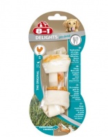 8in1 Delights Dental S косточка для ухода за зубами для мелких и средних собак с куриным мясом и минералами 11 см