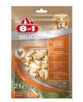 8in1 Delights XS косточки с куриным мясом для мелких собак 7,5 см х 21 шт