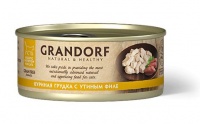 Grandorf консервы для кошек , куриная грудка с утиным филе - 6 штук по 70 грамм