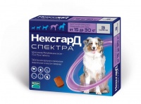Фронтлайн НексгарД Спектра таблетки жевательные от клещей, блох и глистов для собак 15-30 кг (Защита 1 месяц) (3 таблетки)