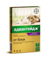 Bayer Адвантейдж Капли от блох для кошек свыше 4 кг (4 пипетки)