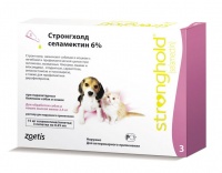 Zoetis Стронгхолд 15 мг капли от блох, ушных и чесоточных клещей, гельминтов для котят и щенков (3 пипетки х 0,25 мл)