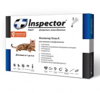 Inspector инсекто-акарицидные капли от всех паразитов для кошек (до 4 кг)