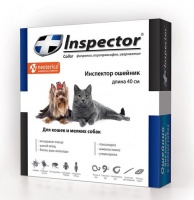 Inspector ошейник от внешних и внутренних паразитов для кошек и мелких собак 40см