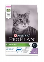 Purina Pro Plan Sterilised Longevis Про План корм для стерилизованных кошек старше 7 лет, с индейкой