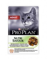 Purina Pro Plan Nutrisavour Adult Про План паучи для взрослых кошек кусочки в желе с ягненком (Упаковка 85 гр х 24 шт)