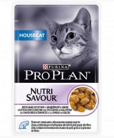 Purina Pro Plan Nutrisavour Housecat Про План паучи для домашних кошек с индейкой (Упаковка 85 гр х 24 шт)
