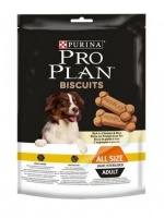 Pro Plan Biscuits All Size Light Adult лакомство для стерилизованных собак и собак, склонных к избыточному весу, курица с рисом 400 гр
