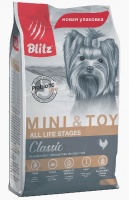 Blitz Dog Classic Adult Mini & Toy Chicken сухой корм для взрослых собак мелких и миниатюрных пород