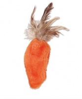 Kong игрушка для кошек "Морковь" плюш с тубом кошачьей мяты 15 см