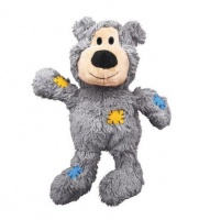 Kong игрушка для мелких и средних собак Wild Knots "Мишка" плюш с канатом внутри, цвета в ассортименте