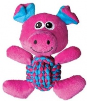 Kong игрушка для собак Weave Knots Свинка 22 х 20 см