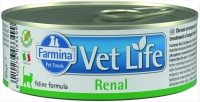 Farmina Vet life Cat Renal консервы для кошек, для поддержания функции почек 85 гр