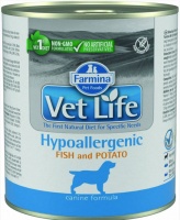 Farmina Vet life Dog Hypoallergenic Fish & Potato консервы для собак при пищевой аллергией или пищевой непереносимости, рыба и картофель 300 гр
