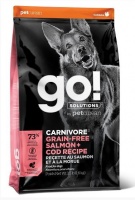Go! Solutions Dogs Carnivore Grain-Free Salmon+Cod Recipe беззерновой корм для щенков и взрослых собак с Лососем и Треской