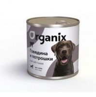 Organix консервы для собак с говядиной и потрошками 750 гр