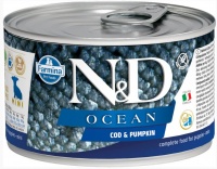 Farmina N&D Dog Ocean Cod & Pumpkin Puppy Mini консервы для щенков мелких пород, треска и тыква 140 гр