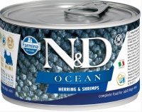 Farmina N&D Dog Ocean Herring & Shrimp Mini консервы для собак мелких пород, сельдь и креветки 140 гр