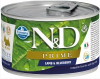 Farmina N&D Dog Prime Lamb & Blueberry Mini консервы для собак мелких пород, ягненок и черника 140 гр