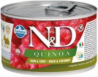 Farmina N&D Dog Quinoa Skin&Coat Duck & Coconut Mini консервы для собак мелких пород с киноа, утка и кокос 140 гр