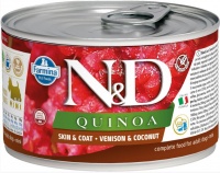 Farmina N&D Dog Quinoa Skin&Coat Venison & Coconut Mini консервы для собак мелких пород с киноа, оленина и кокос 140 гр