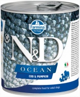 Farmina N&D Dog Ocean Cod & Pumpkin консервы для собак, треска и тыква 285 гр