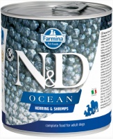 Farmina N&D Dog Ocean Herring & Shrimp консервы для собак, сельдь и креветка 285 гр