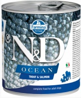Farmina N&D Dog Ocean Trout & Salmon консервы для собак, форель и лосось 285 гр
