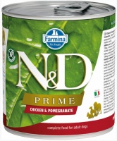 Farmina N&D Dog Prime Chicken & Pomegranate консервы для собак, курица и гранат 285 гр